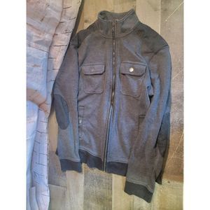 Marc Anthony black jacket large zip‎ up knit coat